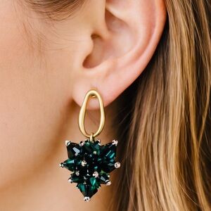 Green and Gold Earrings
